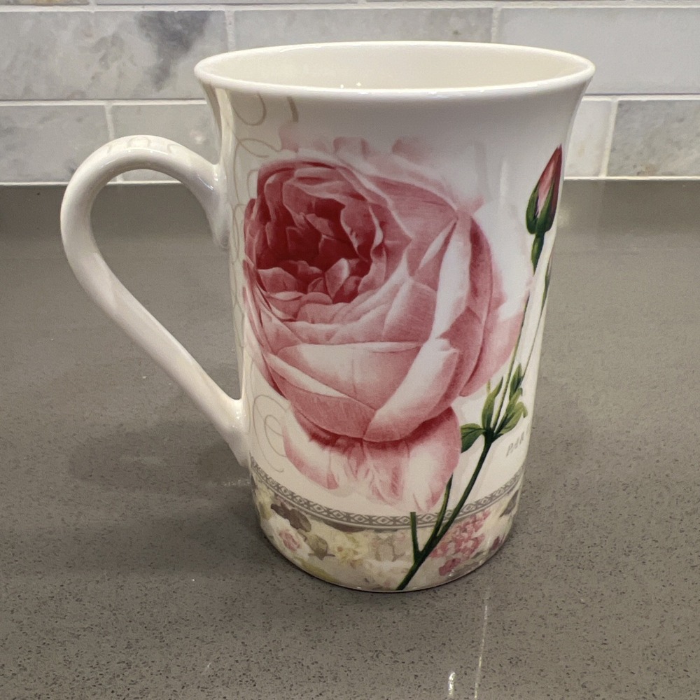Kent Pottery Pink Rose Buds Tea Coffee Cup Mug Paris De La Fete Of the Party - Picture 3 of 6